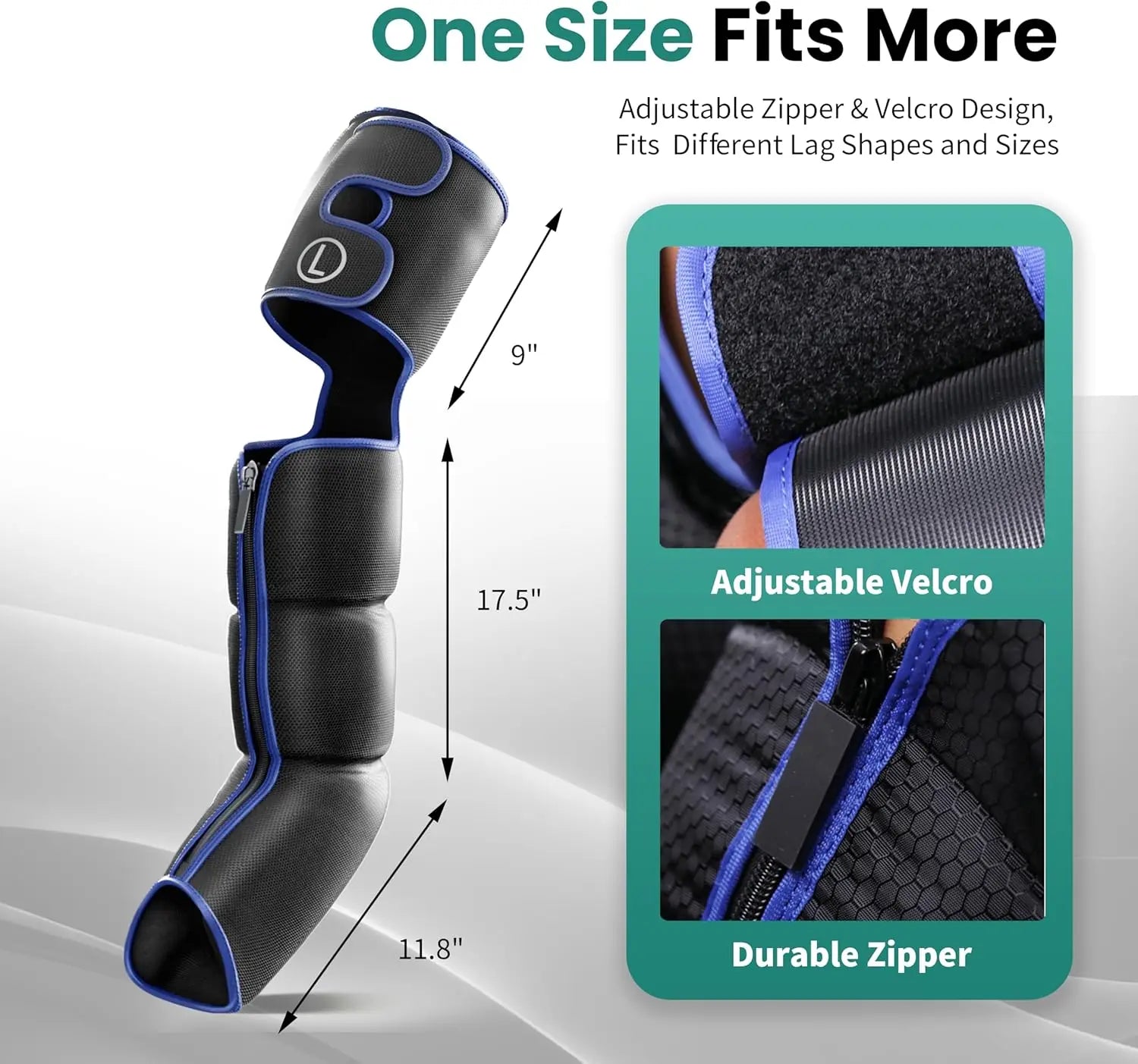 Air Compression Leg Massager with Heat Full Leg Recovery Therapy Machine