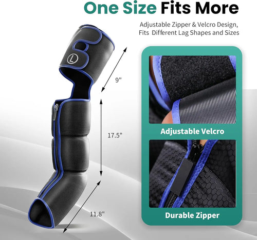 Air Compression Leg Massager with Heat Full Leg Recovery Therapy Machine