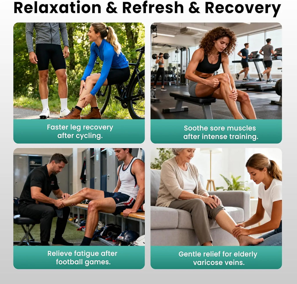Air Compression Leg Massager with Heat Full Leg Recovery Therapy Machine