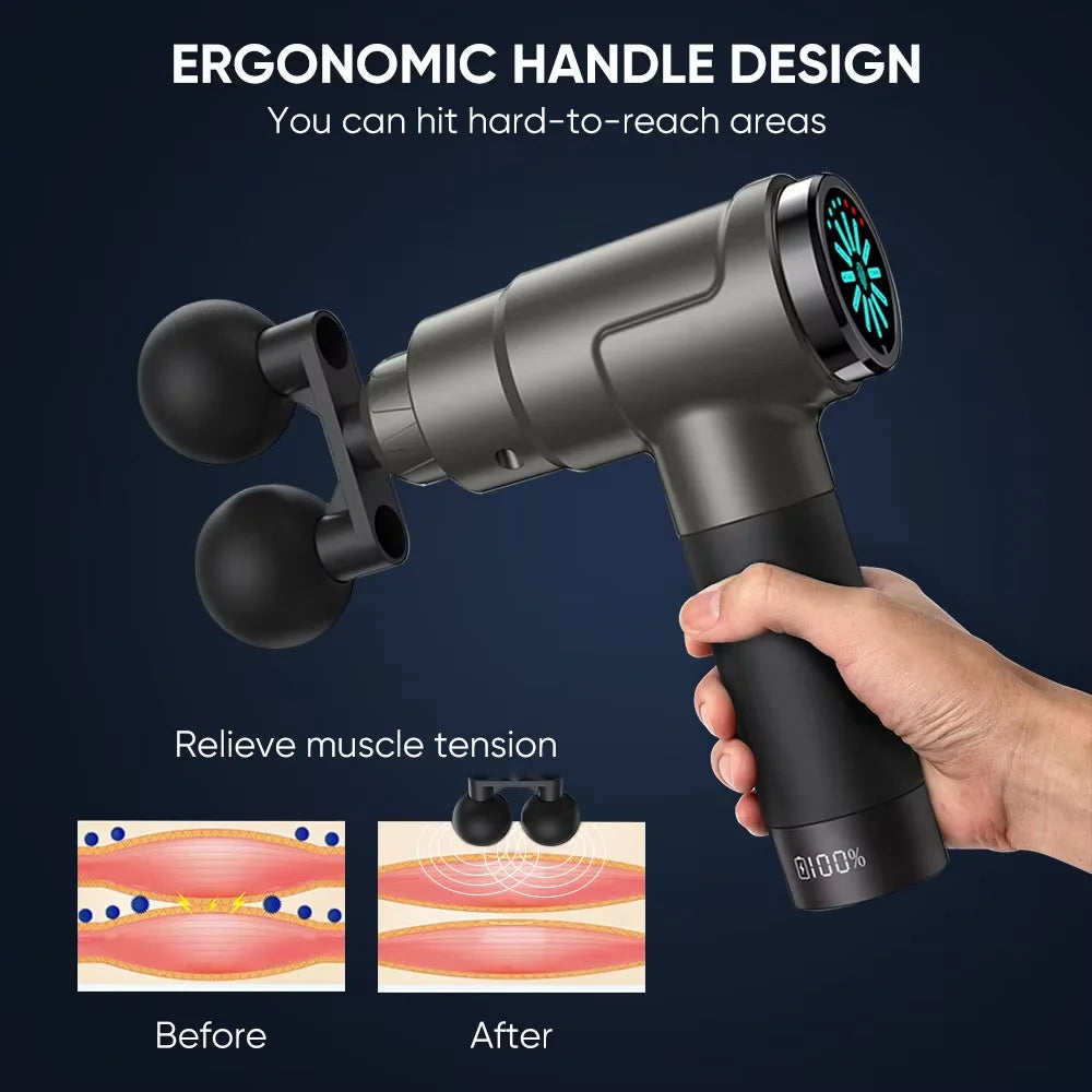 OEM Cross-Border Professional Dual-Head Electric Fascia Massager Powerful Brand Deep Relaxation