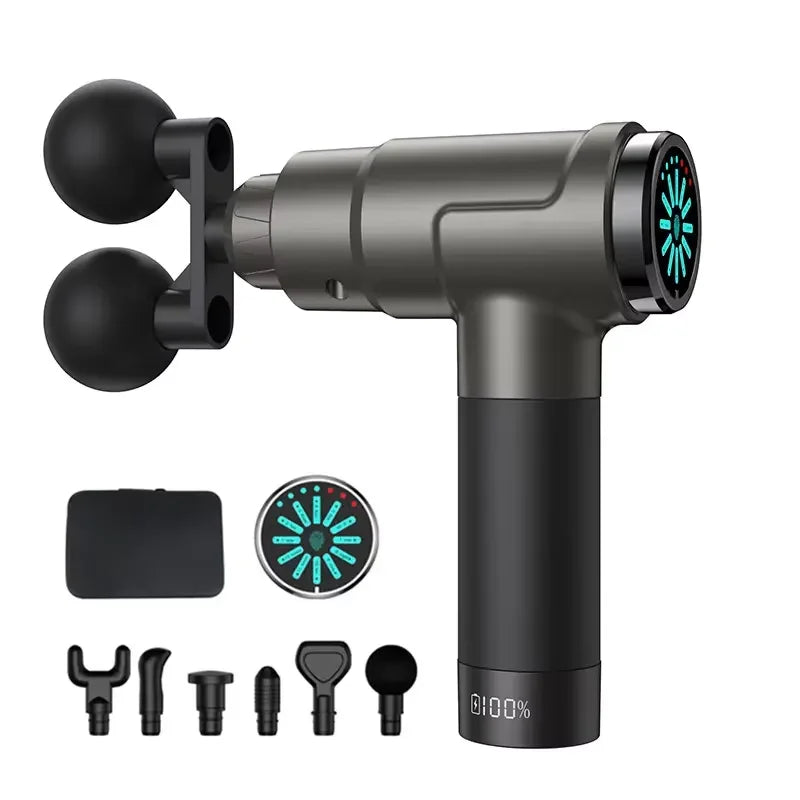 OEM Cross-Border Professional Dual-Head Electric Fascia Massager Powerful Brand Deep Relaxation