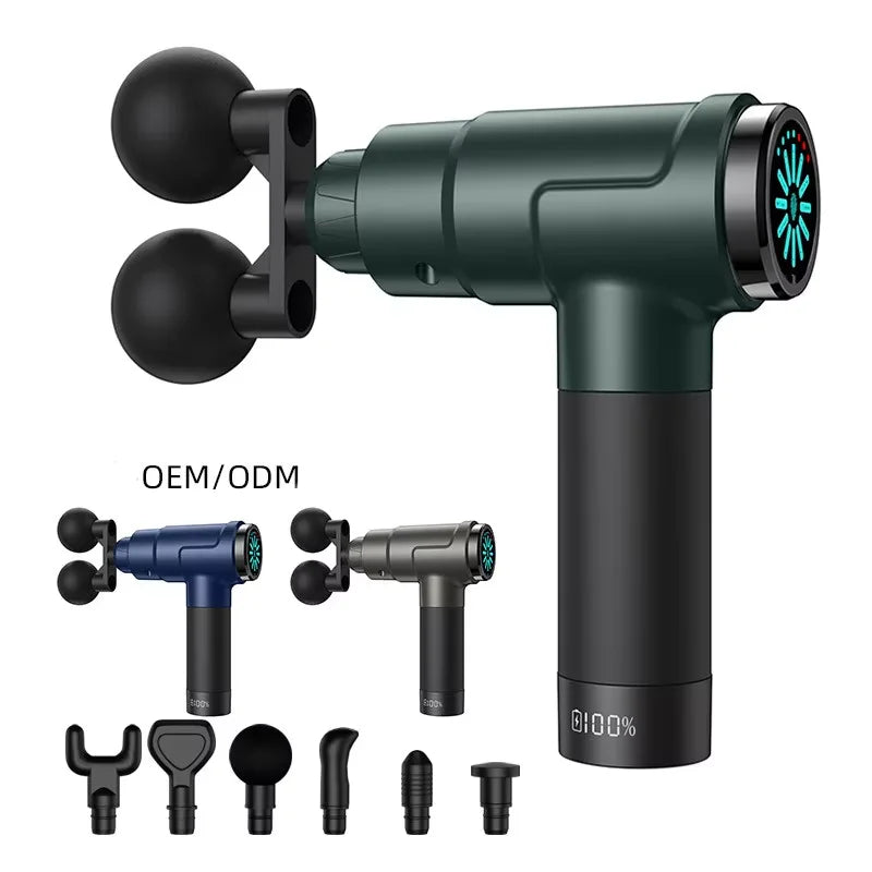 OEM Cross-Border Professional Dual-Head Electric Fascia Massager Powerful Brand Deep Relaxation