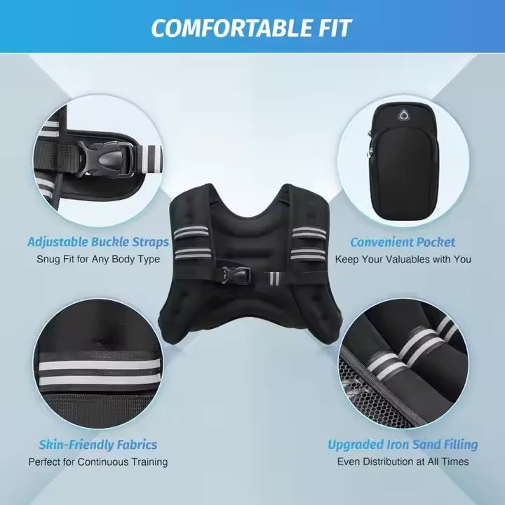 OEM Unisex Training Workout Jogging Cardio Walking Training Weighted Vest