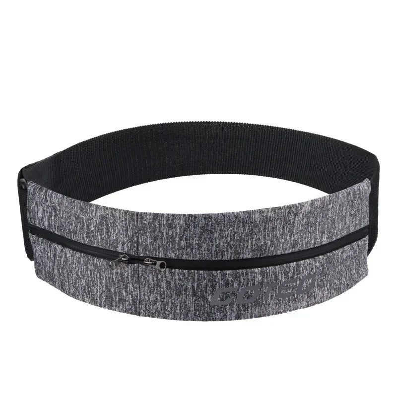 FUYAOZHISHANG Reflective Elastic Waistband Sport Bag Double Zipper Pocket Running Gym Yoga Waist Belt Pack Phone Waist Wallet Bag