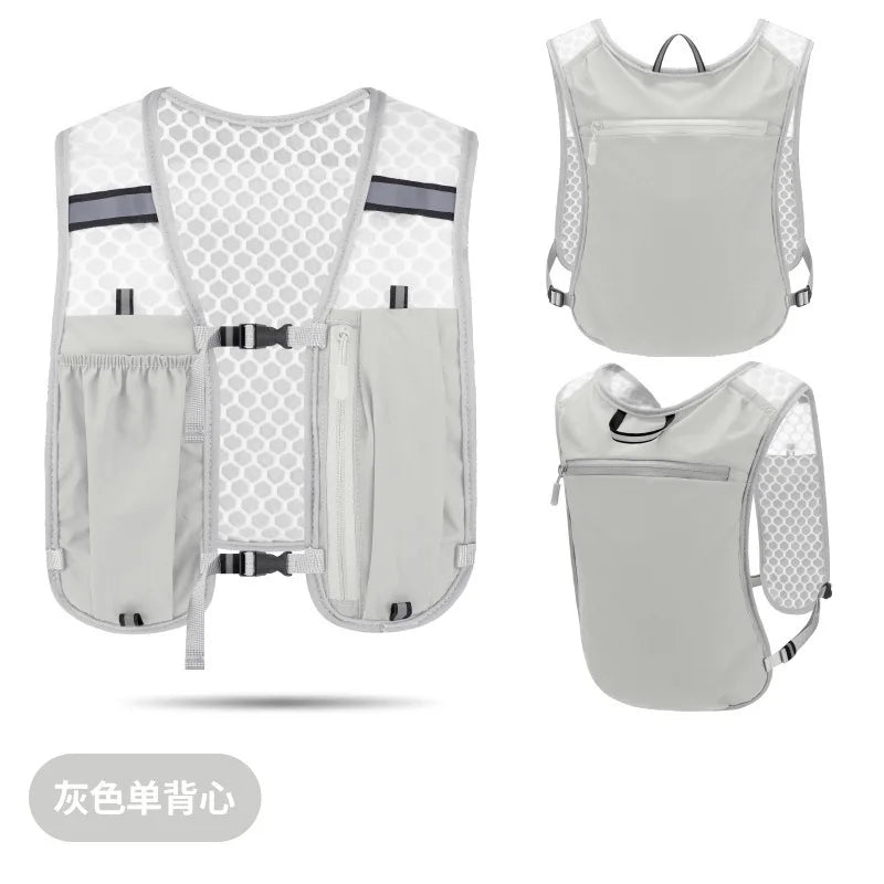 ZGAER Sports Vest Pack Cycling Breathable Running Water Bottle and Mobile Phone Backpack