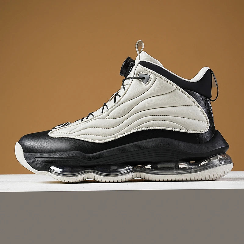 Men's Athletic Basketball Sneakers Breathable Cushioning Non-Slip Wearable Gym Training Running Shoes for Men