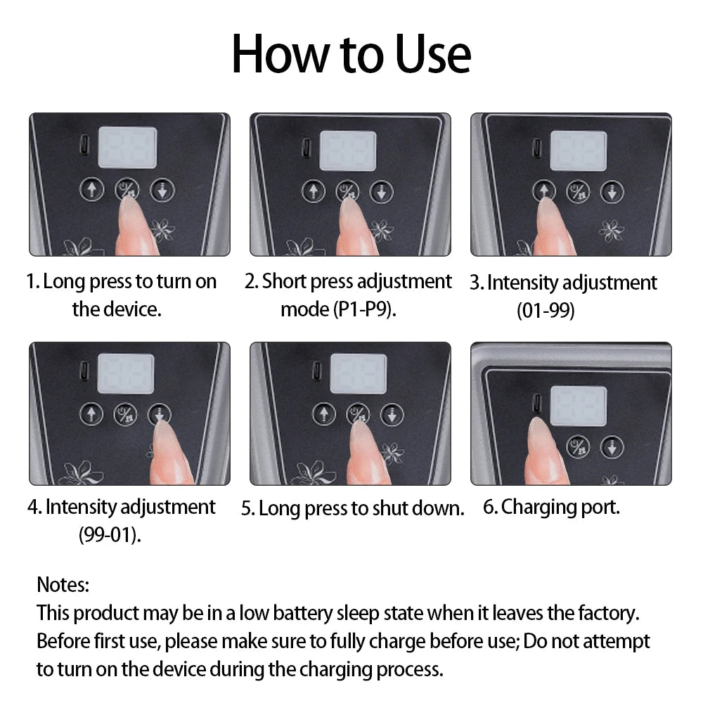 Foreverlily 24-Head Fascia Massage Gun with 9 Modes