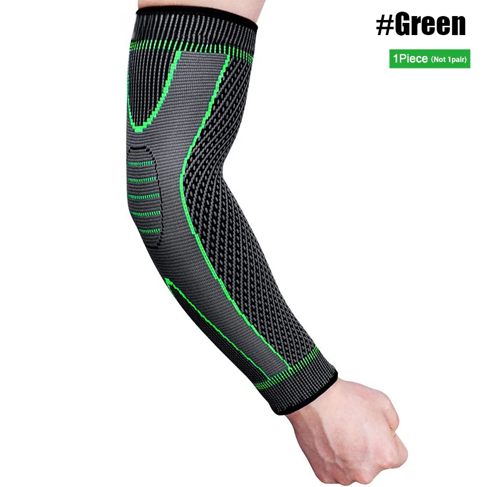SPOSAFE Sports Arm Compression Sleeves Anti-Slip Elbow Support Youth Adult Cycling Basketball Football Volleyball Baseball Tennis Golf
