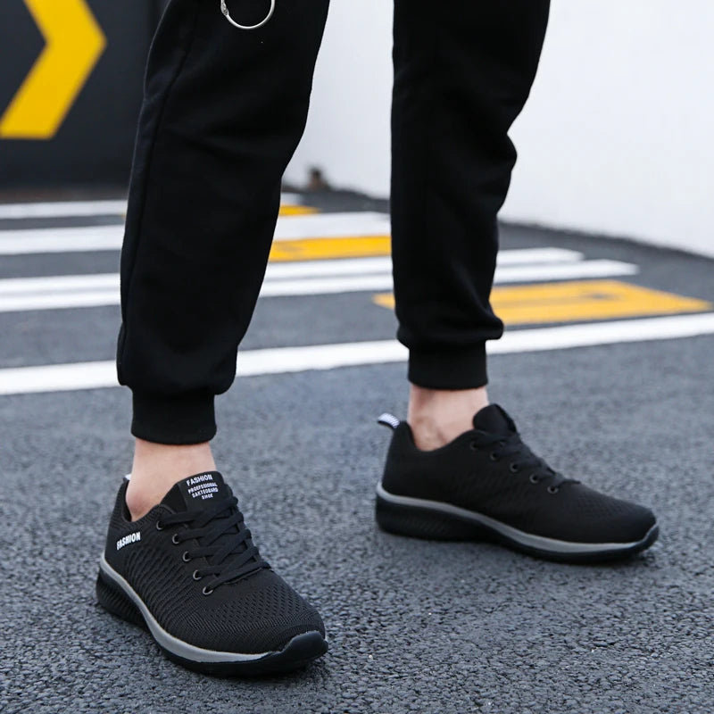 DQTBE Athletic Shoes Unisex Black Shoes Casual Knit Sneakers Breathable Athletic Running Walking Gym Shoes