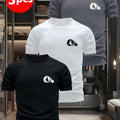3-Pack Men's Sport Short Sleeve T-Shirt Set Quick-Dry Breathable Cotton Black White Gray Layering Combination