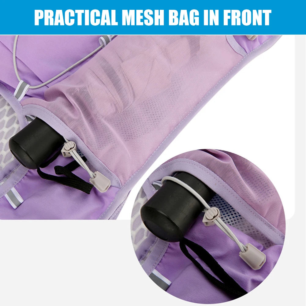 Sports Hydration Vest Running Pack, Lightweight Breathable Sweatproof Elastic Adjustable, Trail Marathon Cycling Multi-Scene Use