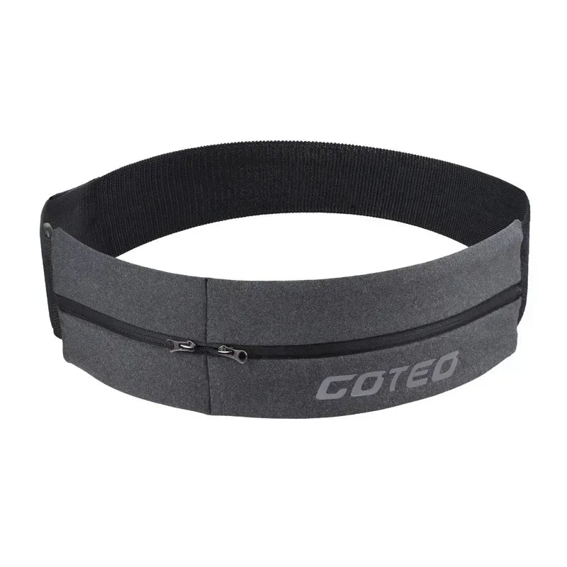FUYAOZHISHANG Reflective Elastic Waistband Sport Bag Double Zipper Pocket Running Gym Yoga Waist Belt Pack Phone Waist Wallet Bag
