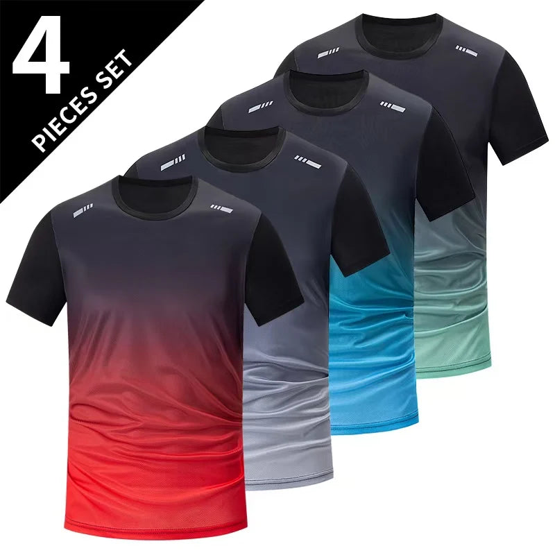 Men's Multi-Pack Gradient Quick-Drying Running Shirt