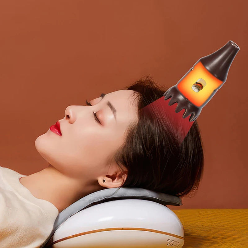 PAQIN 12-Massage Teeth Moxibustion Burner Warm Scraping and Massaging Body Acupoint Massage