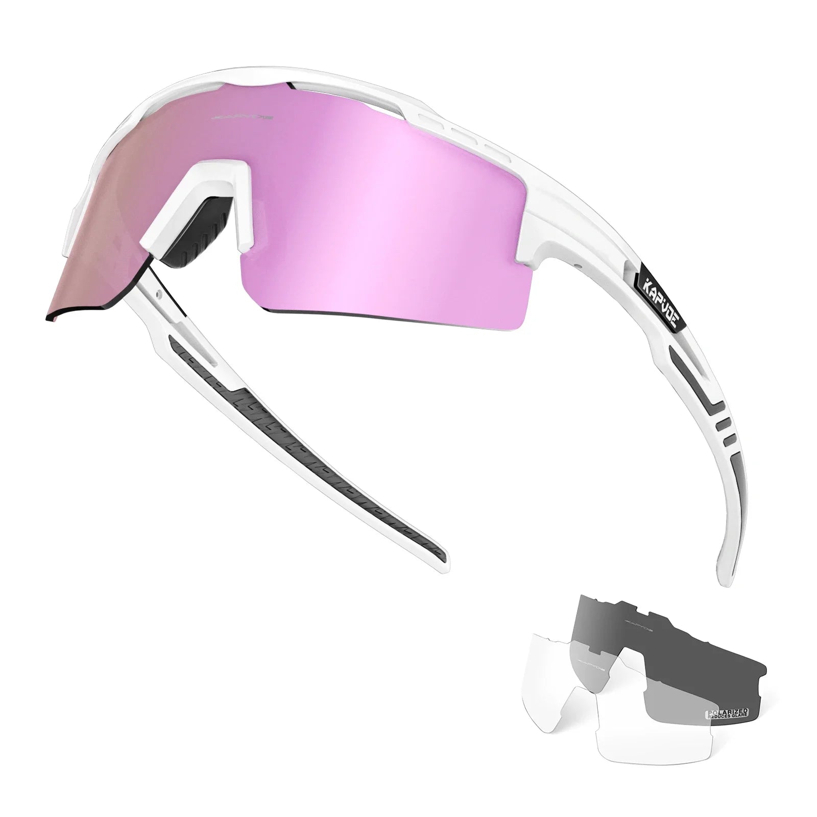 KAPVOE Polarized Cycling Glasses  Men MTB Cycling Sunglasses UV400 Outdoor Sports Bicycle SunglassesWomen Road Bike Glasses