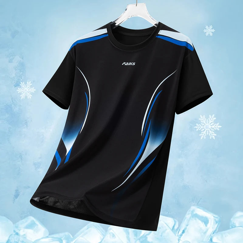 Unisex Ice Silk Quick Dry Sports T-Shirt