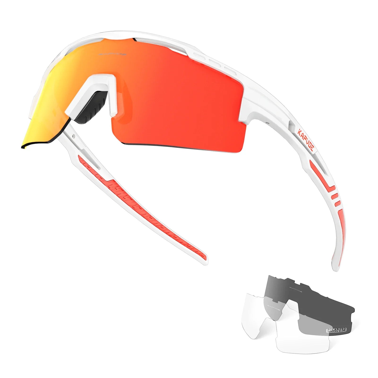 KAPVOE Polarized Cycling Glasses  Men MTB Cycling Sunglasses UV400 Outdoor Sports Bicycle SunglassesWomen Road Bike Glasses