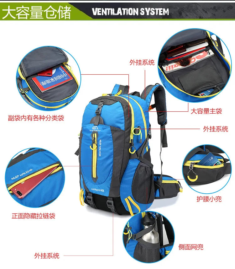 Weikani 40L Outdoor Hiking Backpack