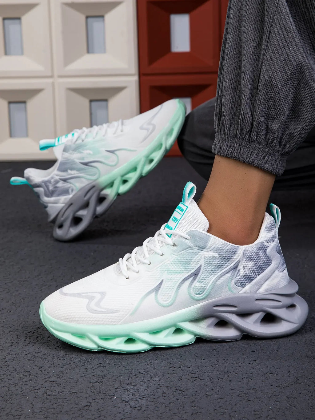 CYXY Women's Sports Shoes Breathable Lightweight Anti-slip Flats Outdoor Running Walking Shoes Female Vulcanized Shoes