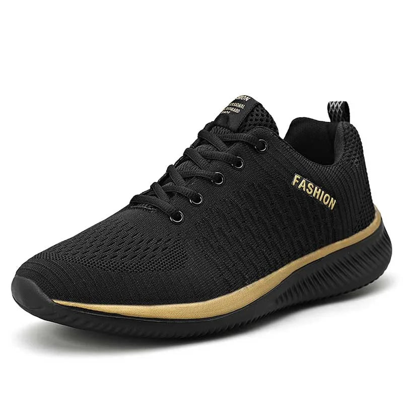 YRZL Men's Breathable Knit Runner – Stealth Black