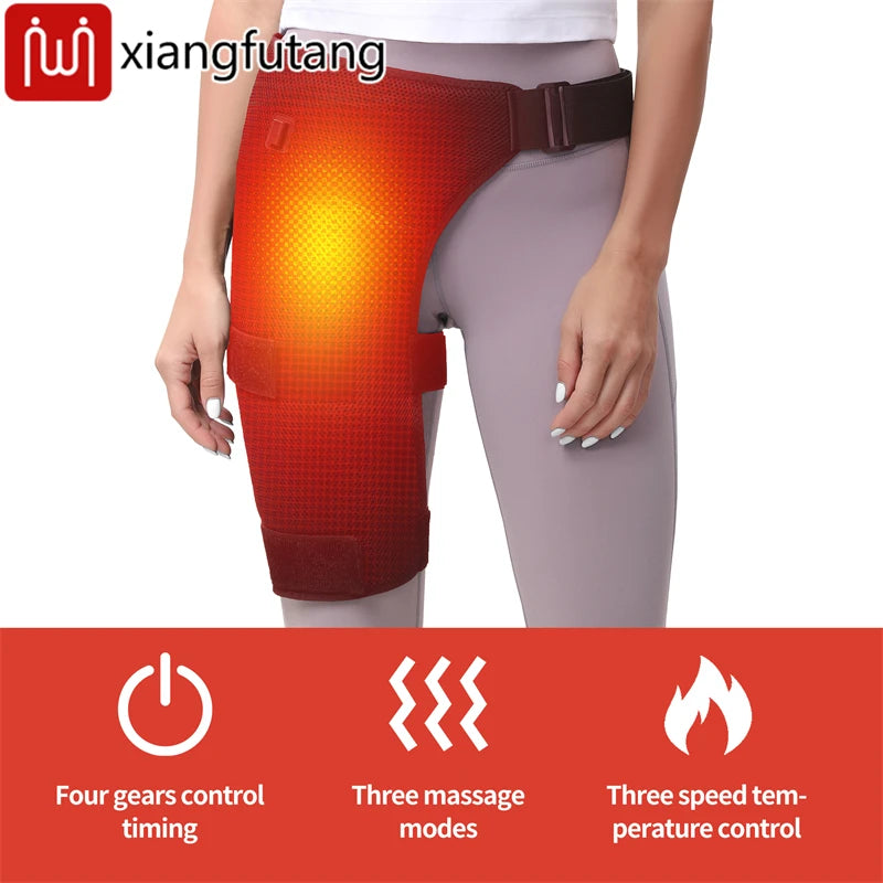 Hip Massager - 3-Gear Heat& Vibration, Relieves Muscle Soreness Pain,Arthritis, Aids Sports Recovery, for Fitness Fans