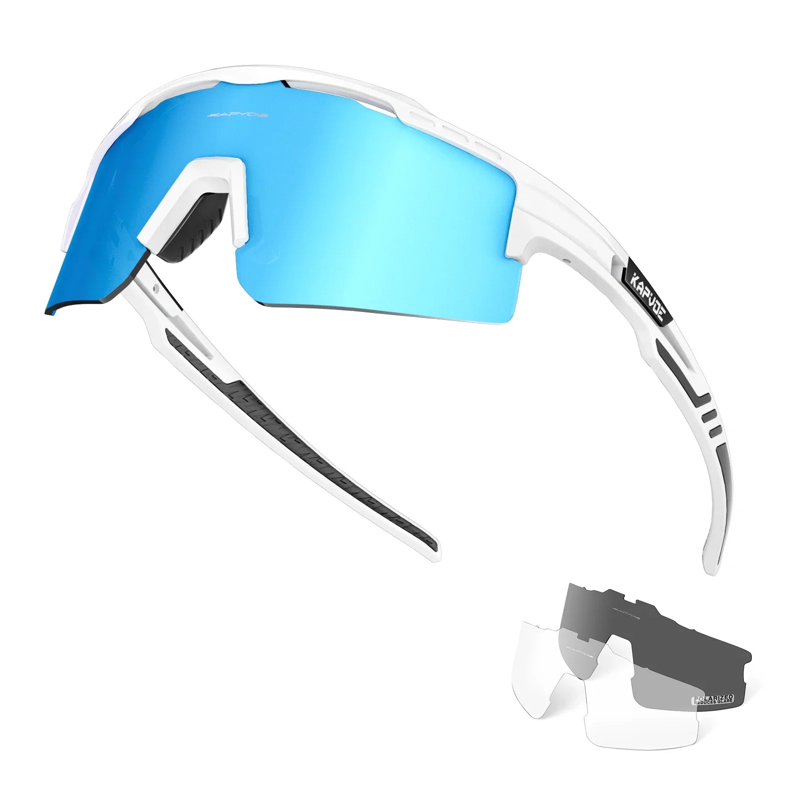 KAPVOE Polarized Cycling Glasses  Men MTB Cycling Sunglasses UV400 Outdoor Sports Bicycle SunglassesWomen Road Bike Glasses