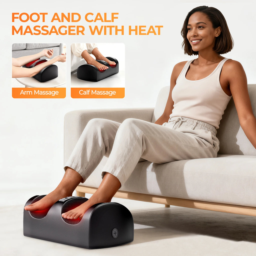 HOMEMASSA Full Body Massage Mat with Heat, Detachable Massager Pad, 10 Vibrating Motors, 9 Intensity Levels, Relax at Home Office