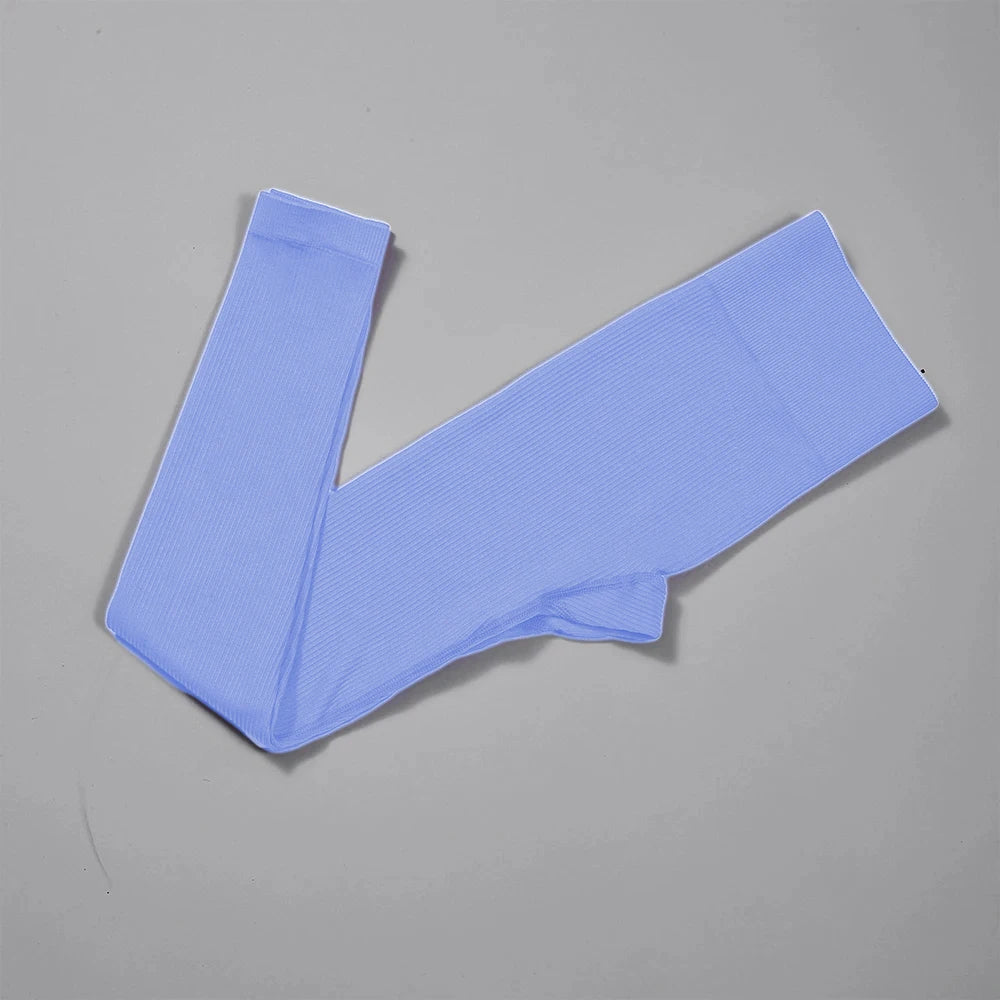 LIYINQIU Women's Ribbed High-Waisted Yoga Pants