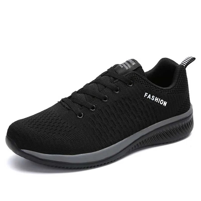 YRZL Men's Breathable Knit Runner – Stealth Black