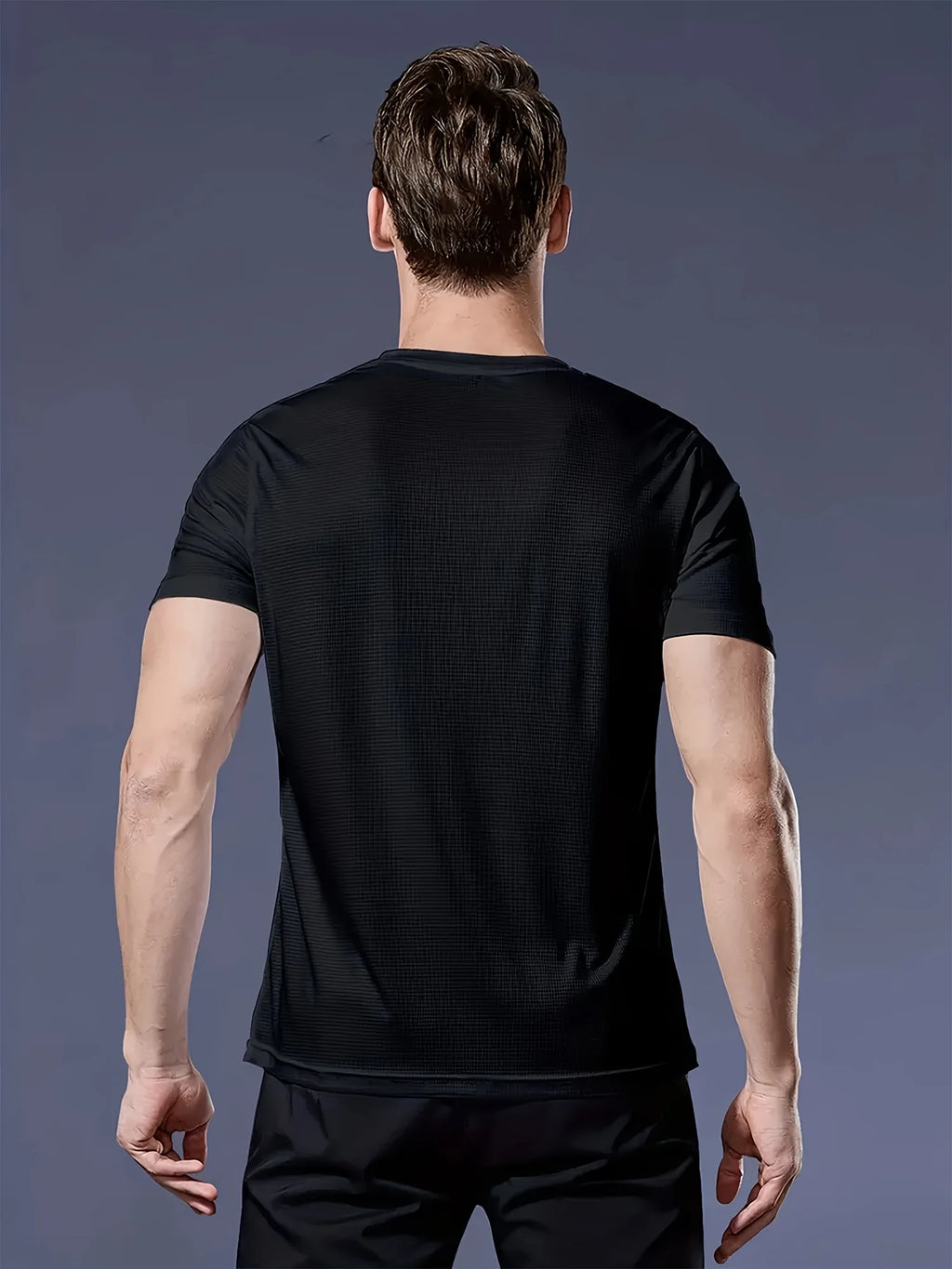3-Pack Men's "NEVER GIVE UP" Graphic Gym T-Shirts | Motivational Crew Neck Short Sleeve Tops | Black/White/Navy Set