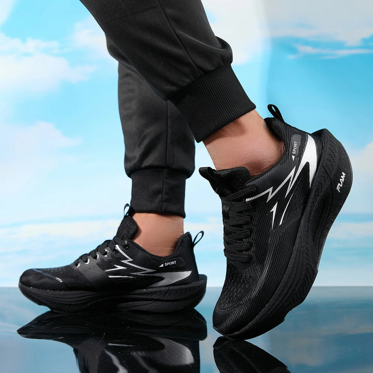 FLAM Men's Lightweight Marathon Running Shoes