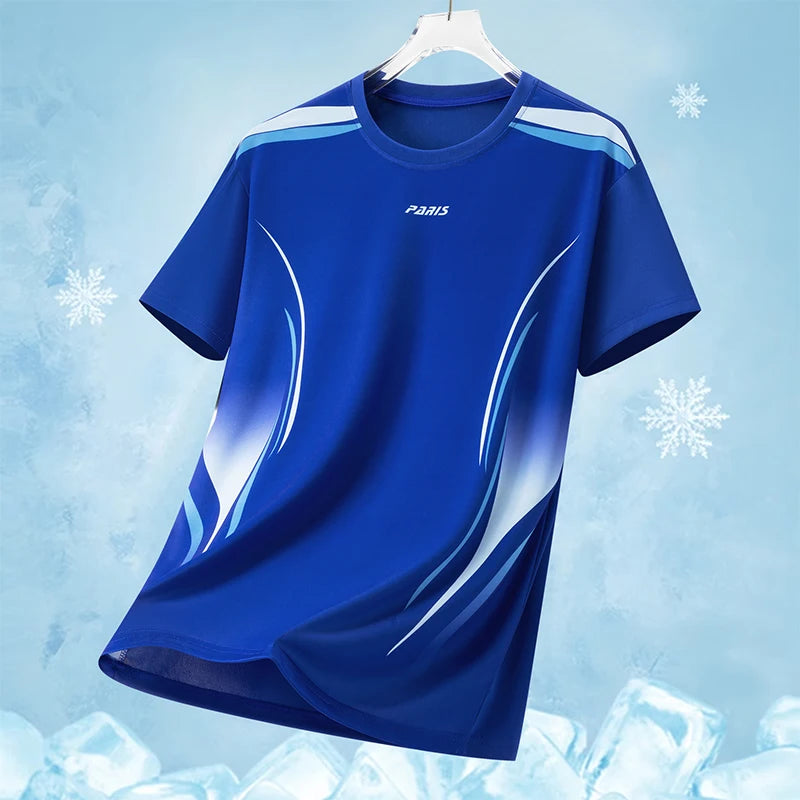 Unisex Ice Silk Quick Dry Sports T-Shirt