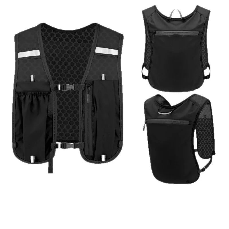 ZGAER Sports Vest Pack Cycling Breathable Running Water Bottle and Mobile Phone Backpack