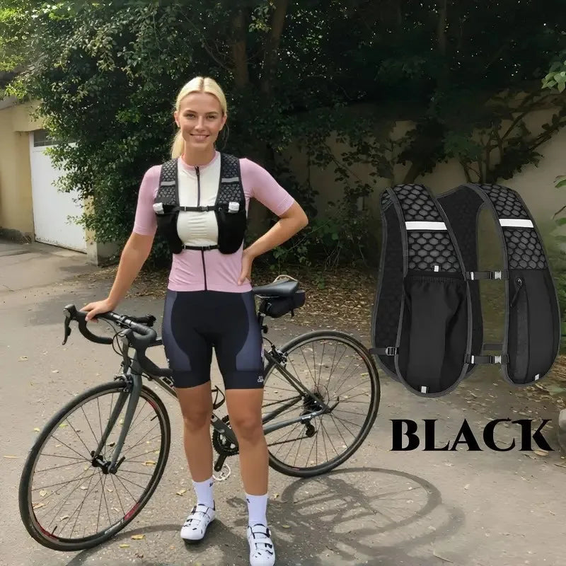 ZGAER Sports Vest Pack Cycling Breathable Running Water Bottle and Mobile Phone Backpack