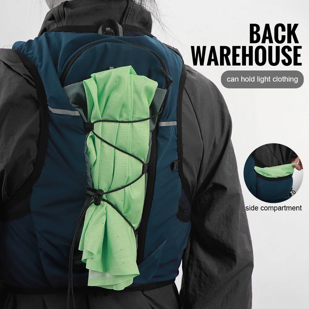 WRELS Lightweight Running Backpack Hydration Vest Outdoor Sports Ultra-light Trail Racing Marathon Hiking Fitness Vest Bag Pack