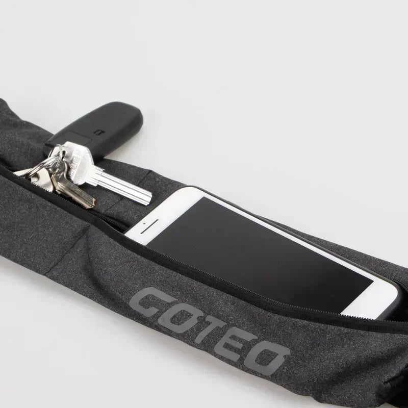 FUYAOZHISHANG Reflective Elastic Waistband Sport Bag Double Zipper Pocket Running Gym Yoga Waist Belt Pack Phone Waist Wallet Bag