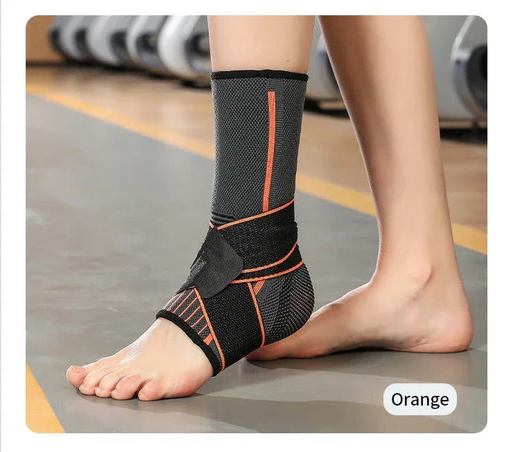 OIMG Adjustable Elastic Ankle Brace Compression Sleeve Foot Support Stabilizer for Plantar Fasciitis Achilles Tendonitis Sports Sock