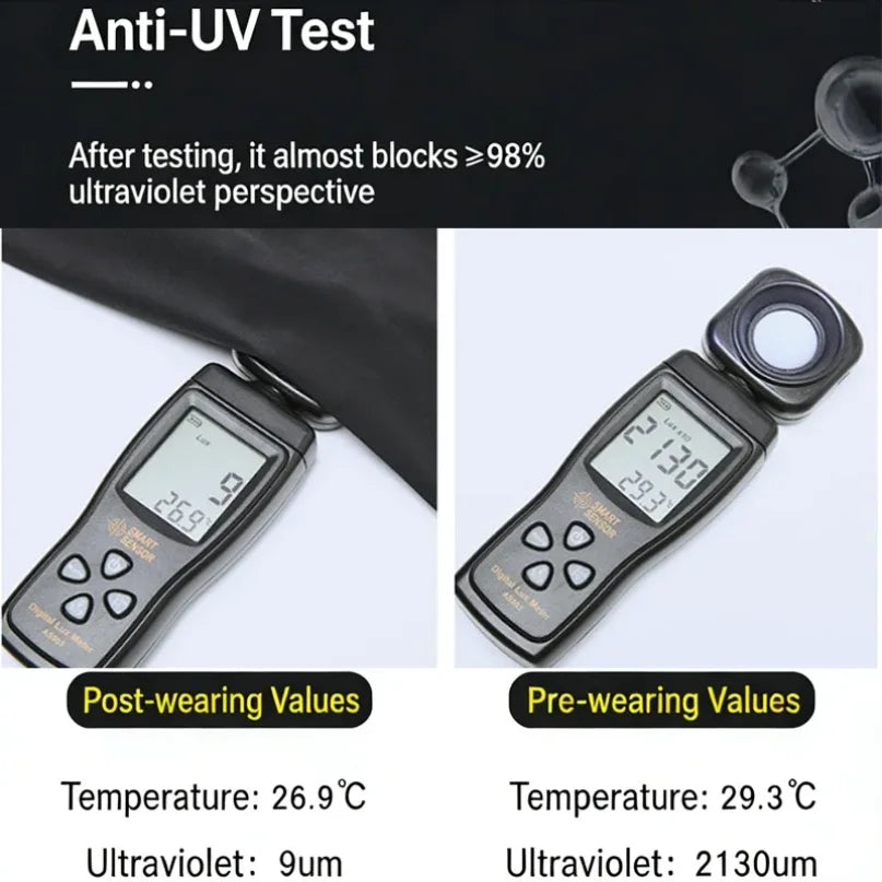 Men's Lightweight Breathable Cooling Sports Sleeves Ice Silk Fabric Sweat-Absorbent for Cycling Fishing Running Hiking