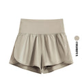 DRUR Women's Athletic Shorts High Waist Quick Drying Yoga Shorts Woman Summer Sports Short Pants With Inner Lining Gym Clothing