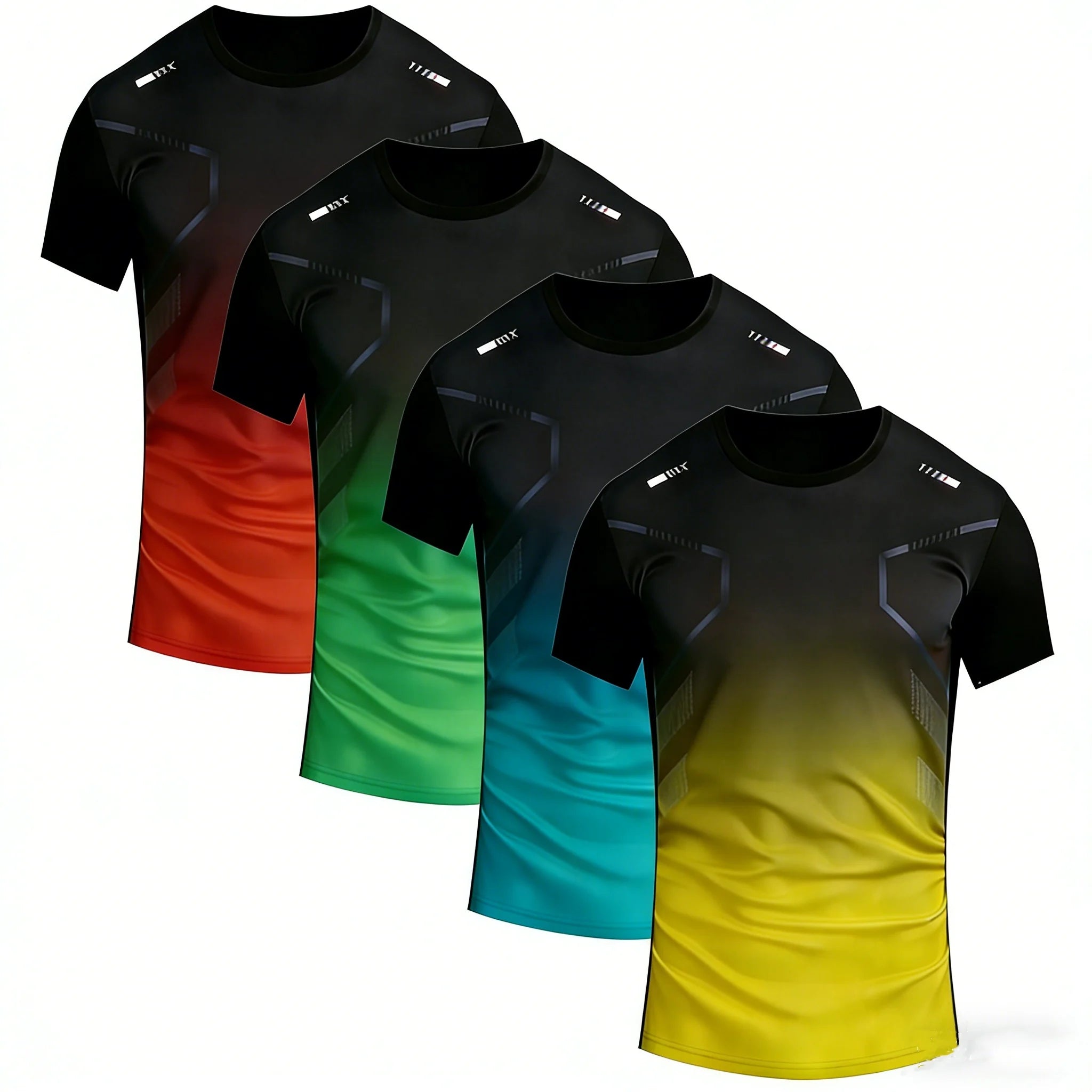 Unisex Running T-shirt Gradient Pattern