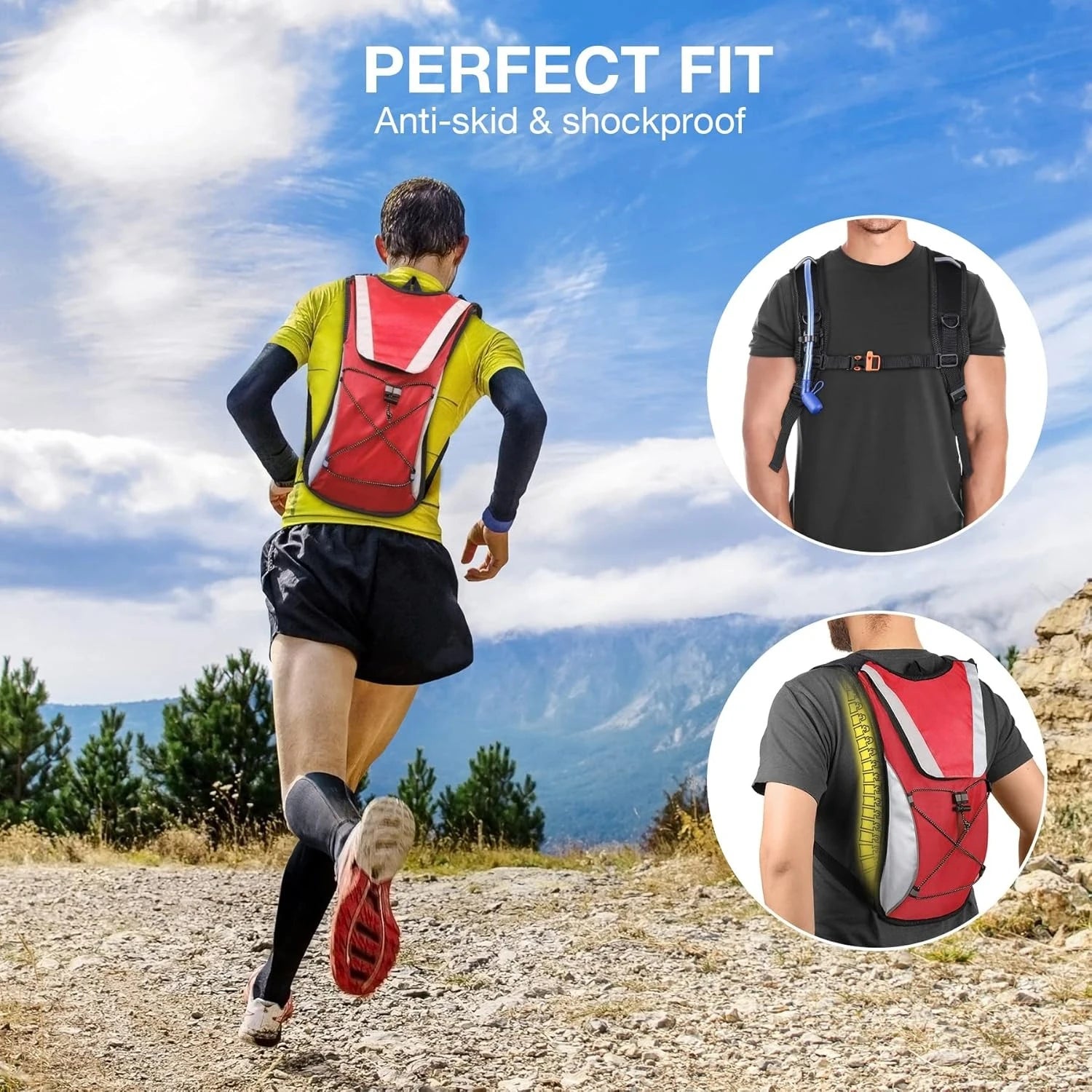 Running Hydration Vest - Lightweight Insulated Hydration Backpack with Storage for Cycling, Hiking, Running, Climbing,Camping
