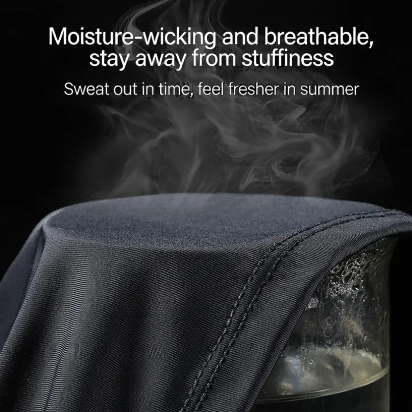 Men's Lightweight Breathable Cooling Sports Sleeves Ice Silk Fabric Sweat-Absorbent for Cycling Fishing Running Hiking