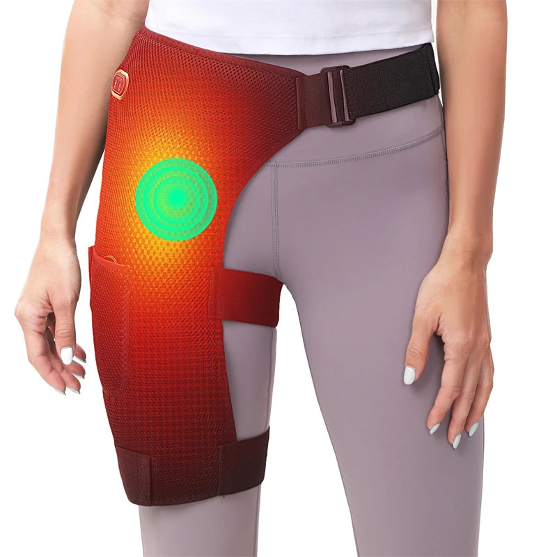 Hip Massager - 3-Gear Heat& Vibration, Relieves Muscle Soreness Pain,Arthritis, Aids Sports Recovery, for Fitness Fans