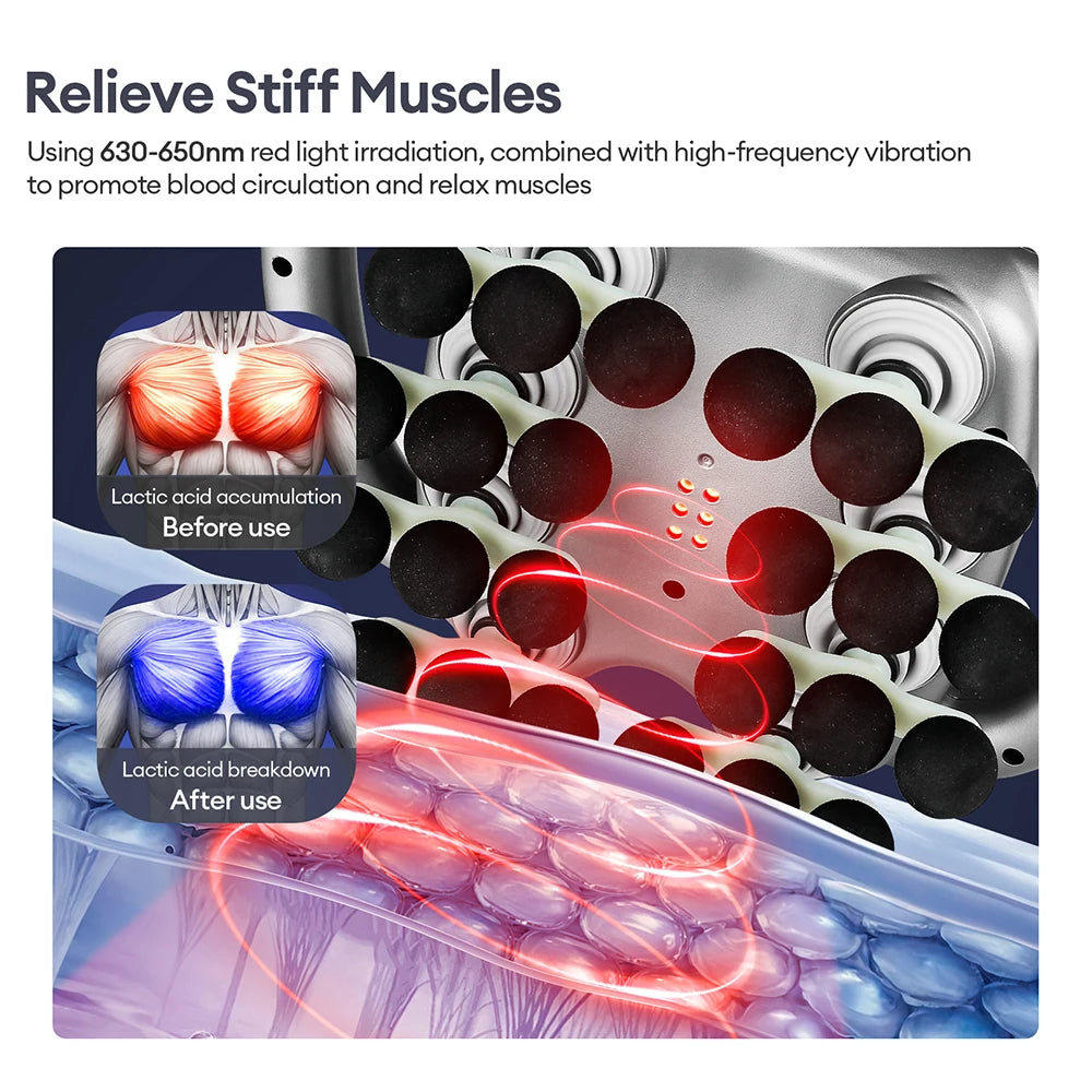 Foreverlily 24-Head Fascia Massage Gun with 9 Modes