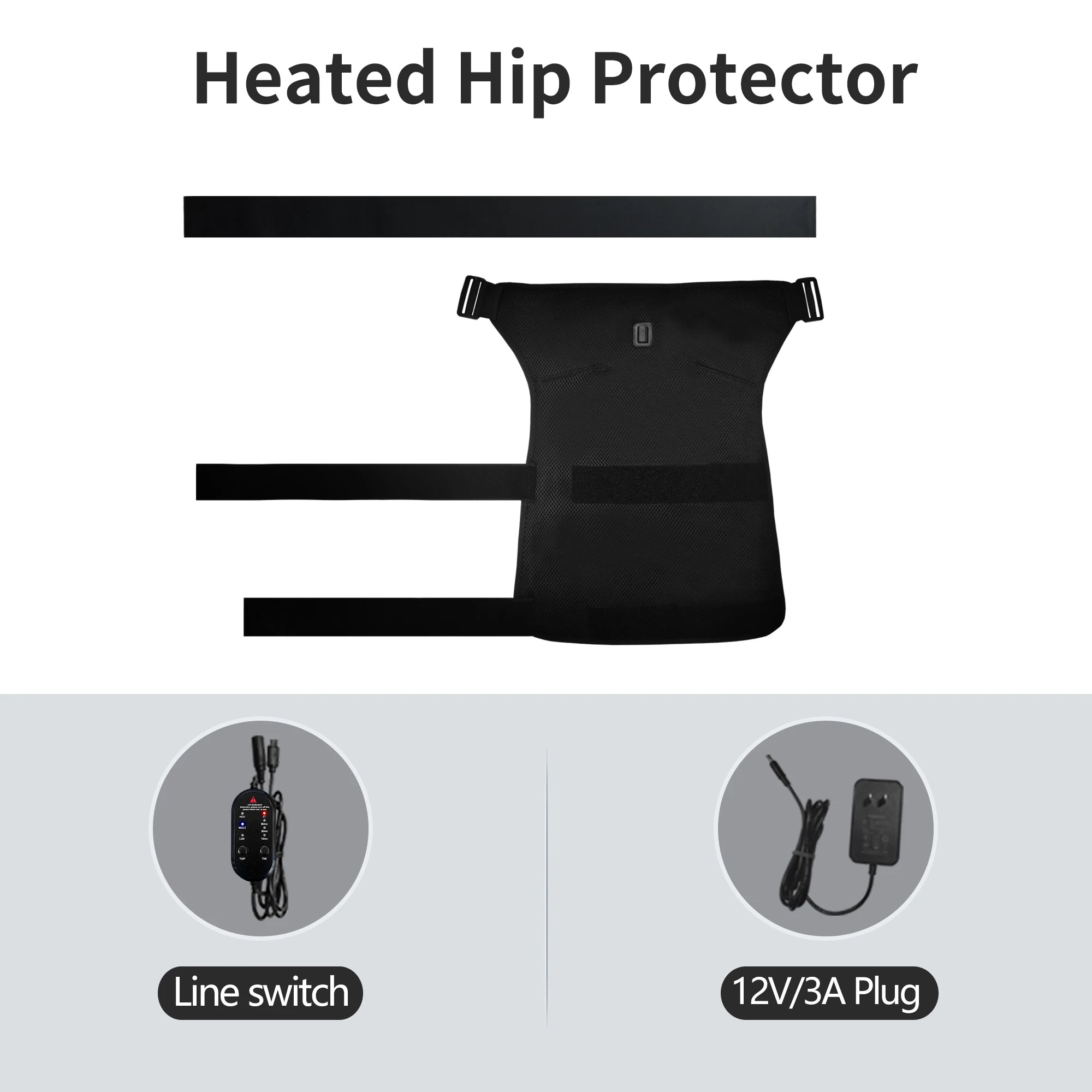 Hip Massager - 3-Gear Heat& Vibration, Relieves Muscle Soreness Pain,Arthritis, Aids Sports Recovery, for Fitness Fans