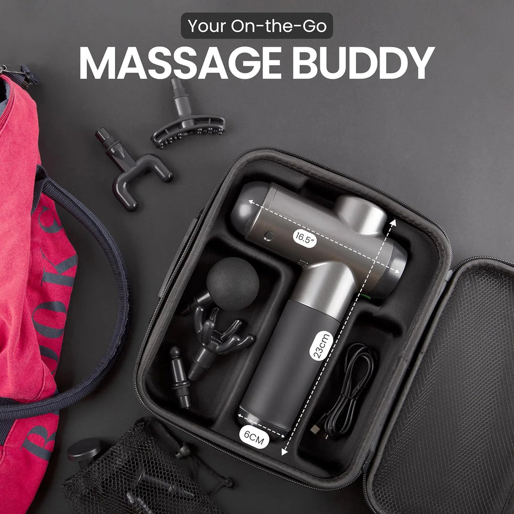 Professional Deep Tissue Massage Gun – 99 Speeds, 8 Attachments