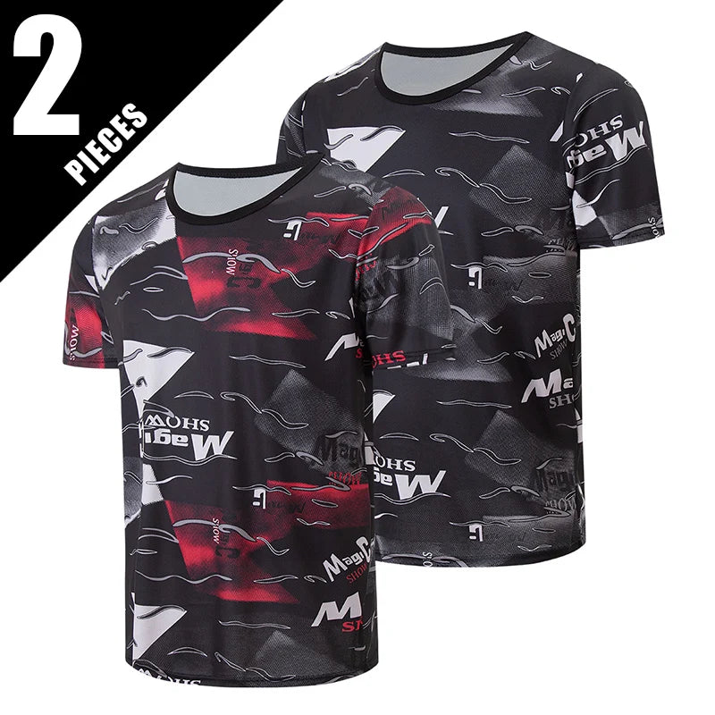 Men's Multi-Pack Gradient Quick-Drying Running Shirt