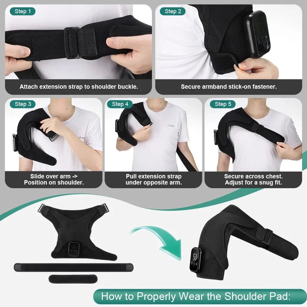 Heating and Vibrating Shoulder Massager