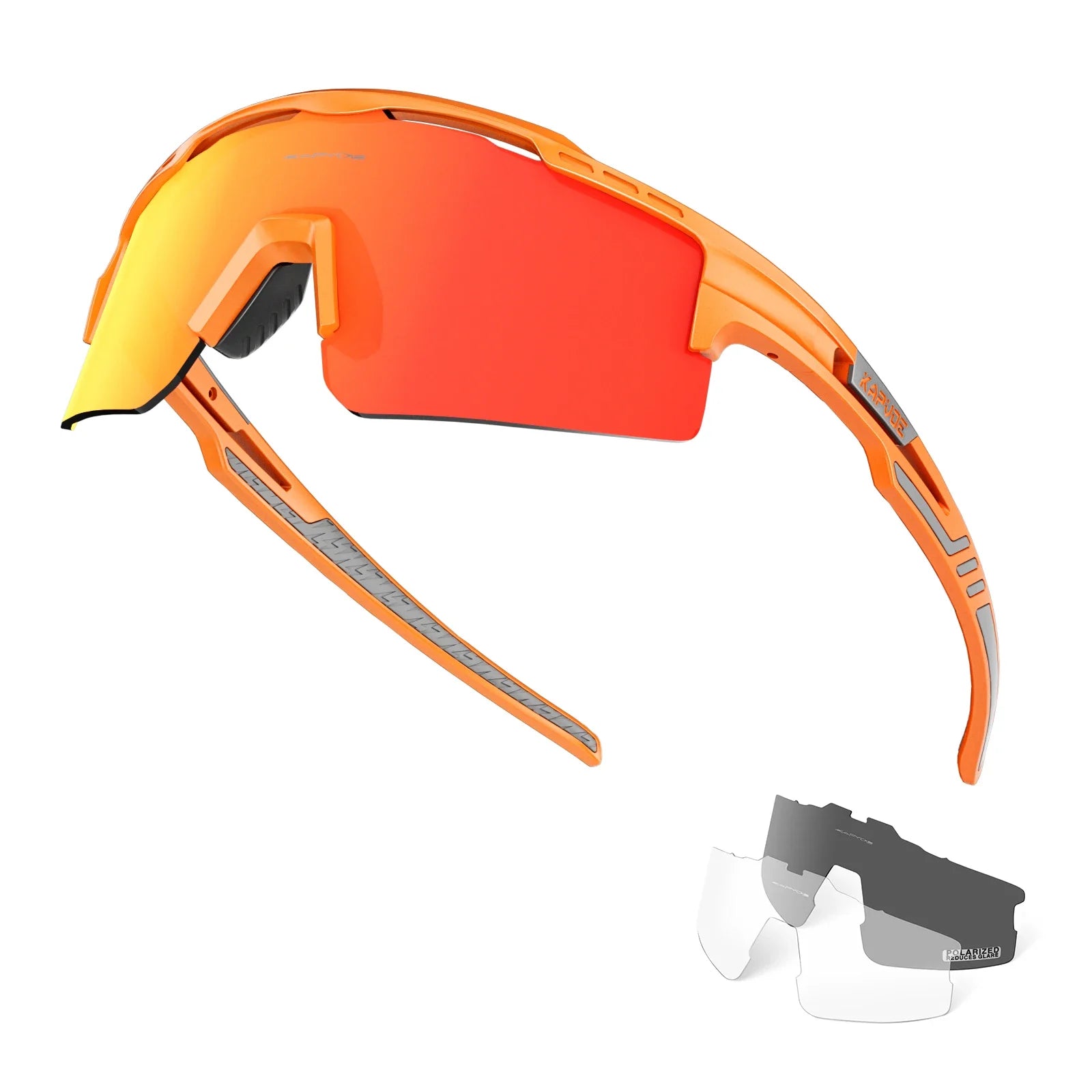 KAPVOE Polarized Cycling Glasses  Men MTB Cycling Sunglasses UV400 Outdoor Sports Bicycle SunglassesWomen Road Bike Glasses