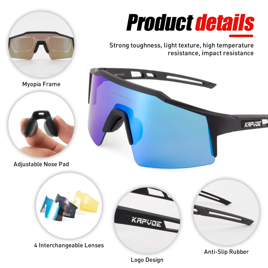 4 Lens Unisex Polarized Sunglasses